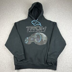 Disney Parks Tron Hoodie Mens Medium Lightcycle Run Black Pullover Movie 2025